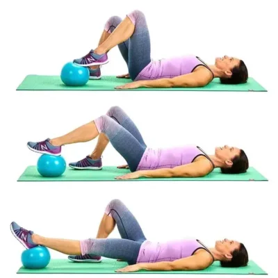 جلو پا روی توپ طبی