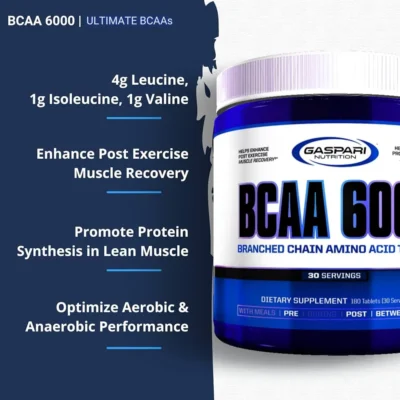 آمینو شاخه ای ۶۰۰۰ گاسپاری - bcaa 6000 gaspari